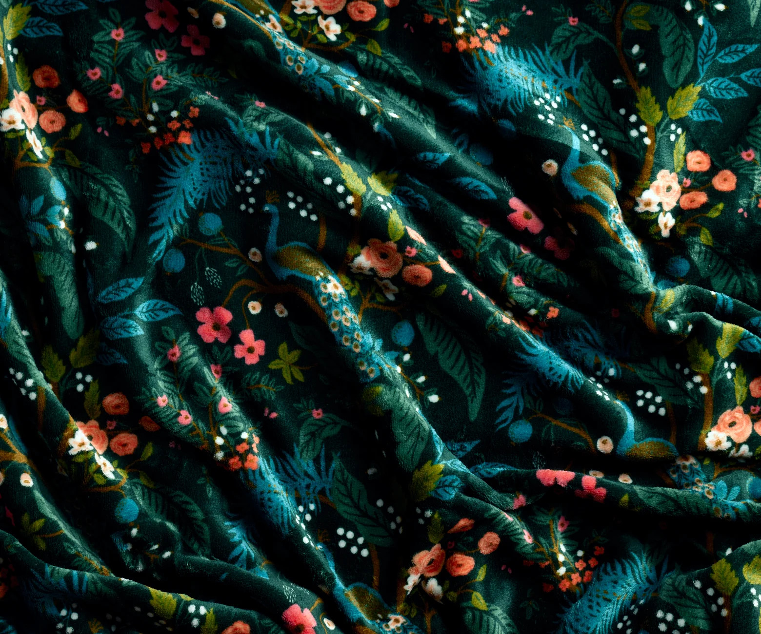 Fleece Blanket - Peacock | Rifle Paper Co.