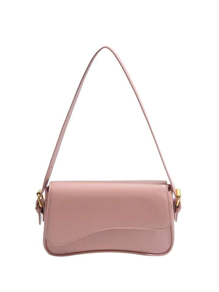 Simple Fashionable Casual Plain Color Diagonal Cross-Body Shoulder Bag | SHEIN