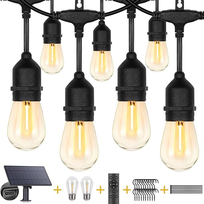 ZJOJO Solar String Lights Outdoor Waterproof 100FT, Solar Lights Outdoor with 30+2 Shatterproof B... | Amazon (US)