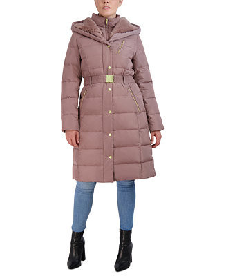 Cole Haan Women's Belted Hooded Down Puffer Coat & Reviews - Coats & Jackets - Women - Macy's | Macys (US)