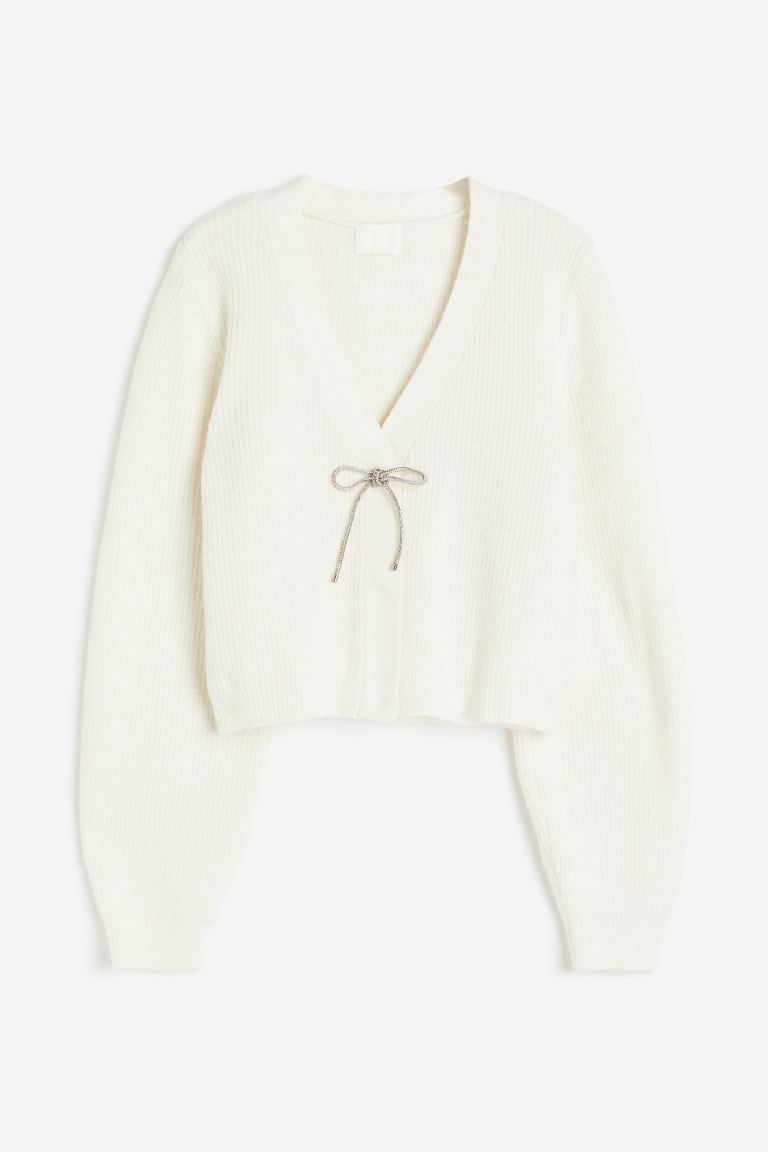 Rhinestone-bow cardigan | H&M (UK, MY, IN, SG, PH, TW, HK)