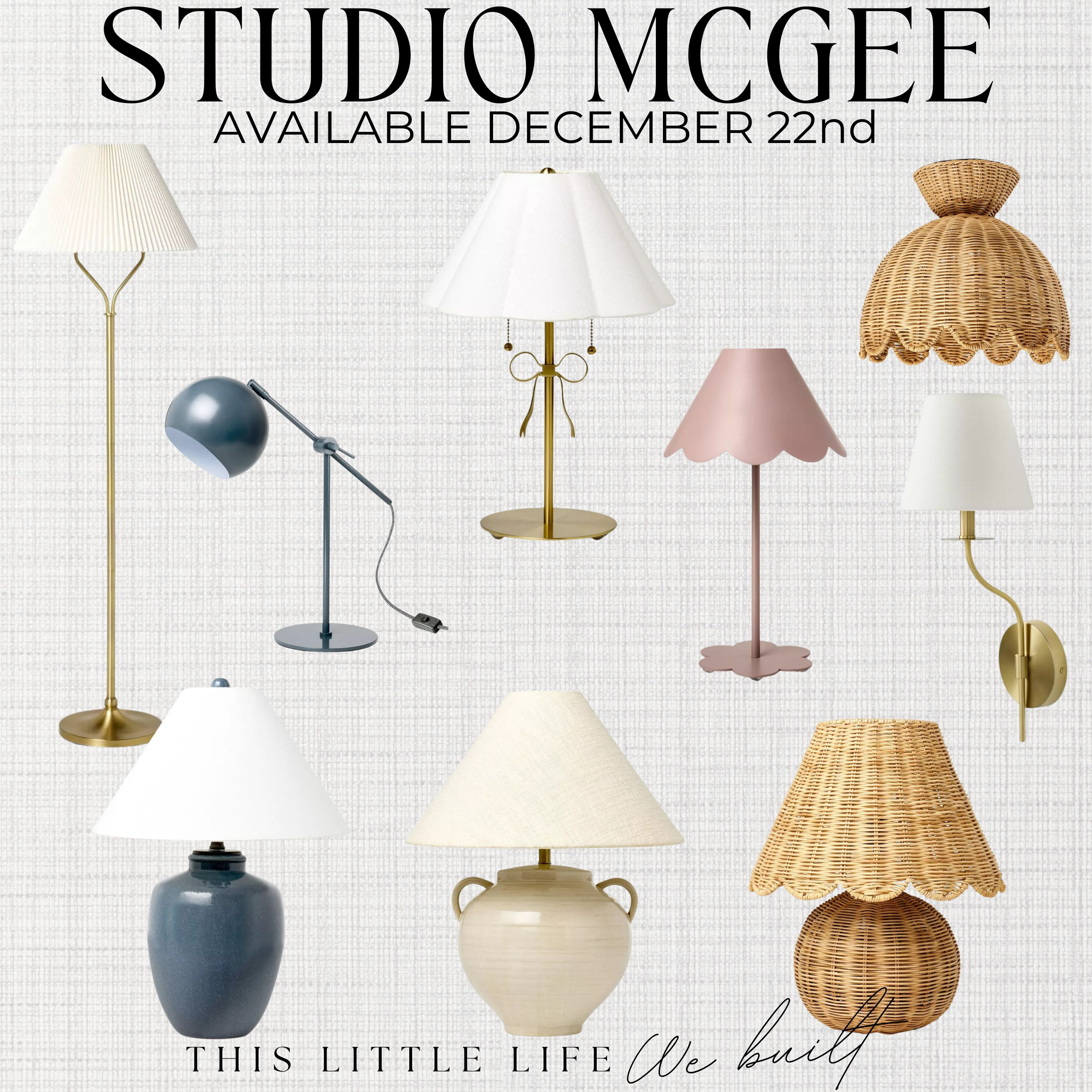 New Accent Lamps from Studio McGee at Target! Available December 22nd!
Studio Mcgee Decor / Studio McGee Spring Collection / Table Lamps / Accent Lighting / Task Lamps / Floor Lamps / Brass Lamps / Rattan Lamps /  

 #LTKSeasonal #LTKHome #LTKStyleTip