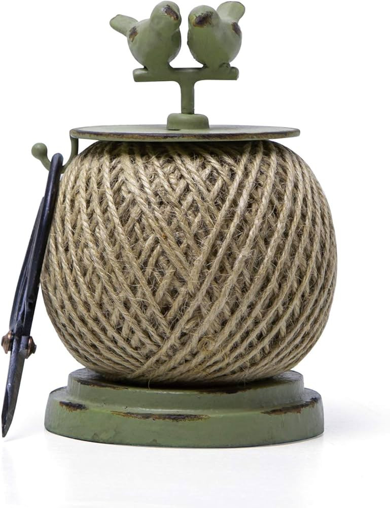 SOFFEE DESIGN Vintage Jute Twine Spool with Scissors Holder Set for Garden Farmhouse Kitchen Anti... | Amazon (US)