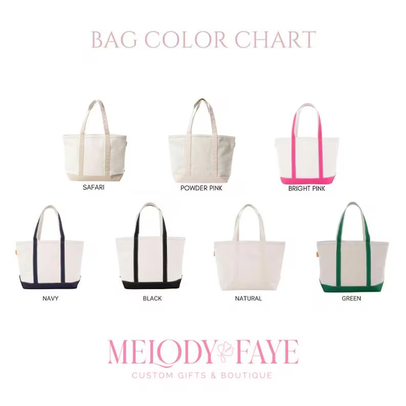 Custom Canvas Sailboat Tote Bag With Zipper, Custom Text Tote Bag, Bridesmaid Gift, Embroidered T... | Etsy (US)