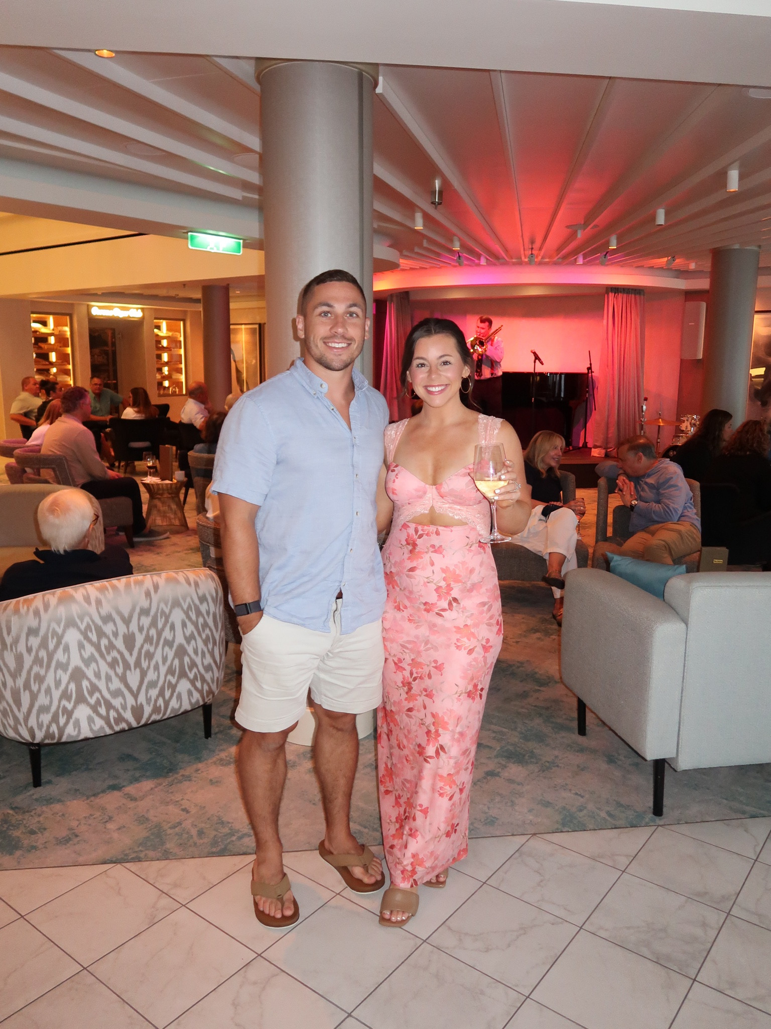 this dinner dress for our cruise was perfect 🫶🏻🩷

#lulus #luludress #vacationdress 

#LTKTravel #LTKU #LTKFindsUnder100