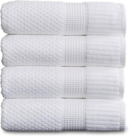 NY Loft 100% Cotton Bath Towel 4 Pack | Super Soft & Absorbent Quick-Dry Bath Towels 30" x 52" |T... | Amazon (US)