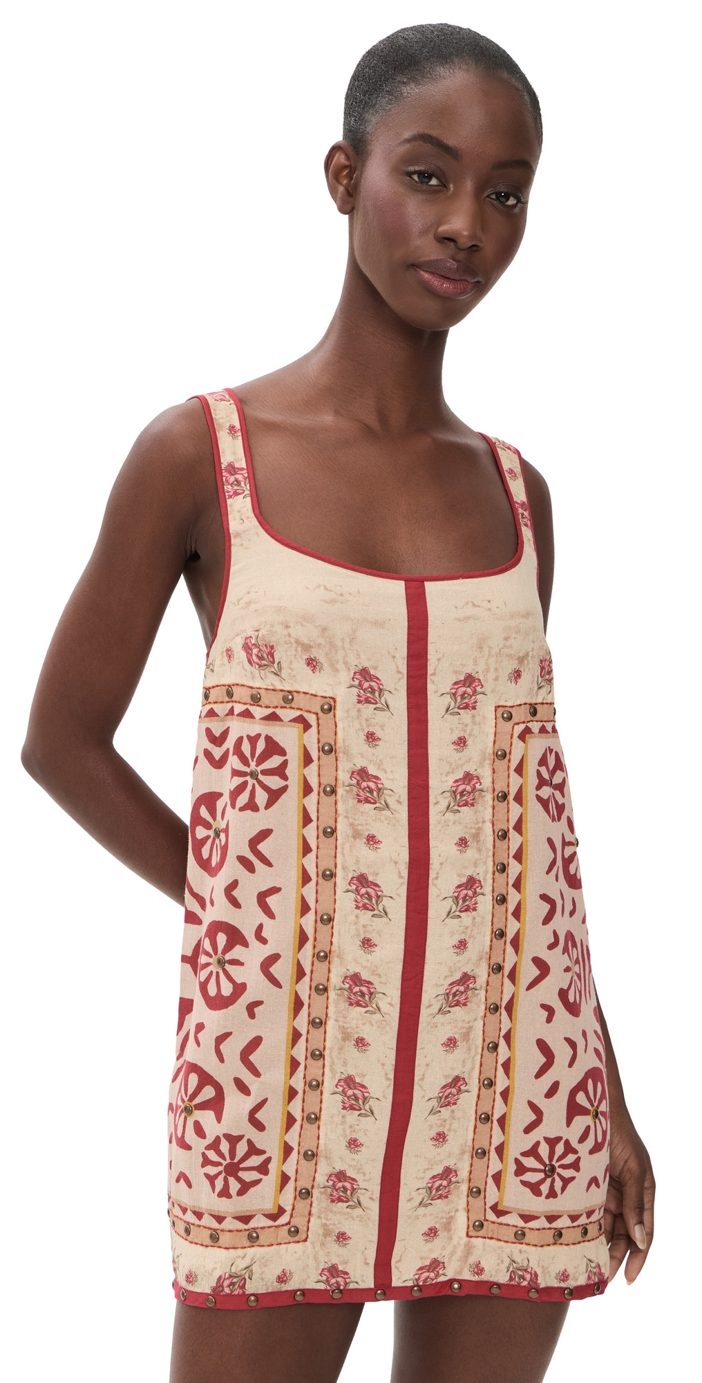 Free People Fleur Mini Shift Dress Tea Combo L | Shopbop
