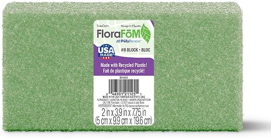 FloraCraft FloraFōM Block 2 Inch x 3.9 Inch x 7.75 Inch Green | Amazon (US)