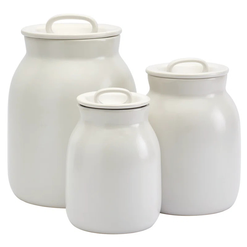 Denmark Matte White Milk Jug Canisters - Set Of 3 (Set of 3) | Wayfair North America