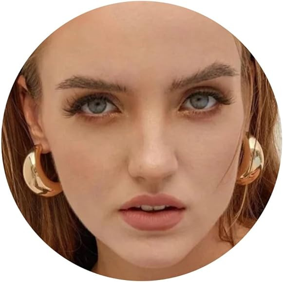 Drop Earrings Dupes Extra Chunky Gold Hoop Earrings for Women, 14K Real Gold Plated Lightweight W... | Amazon (US)