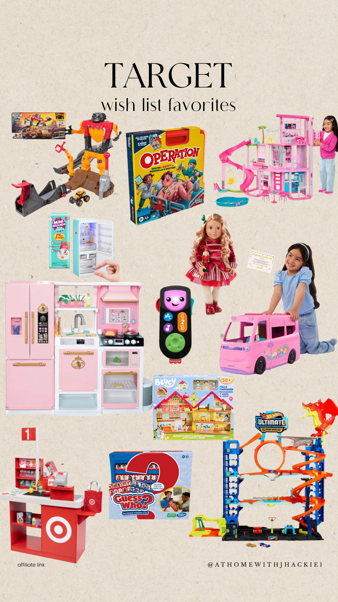 Target kids gifts, target toy gift guide, holiday toy guide, christmas gifts for kids, girls gift ideas, boys gift ideas, barbie dream house 2025, bluey house toy, hot wheels ultimate garage, target kitchen set, kids play kitchen, target pretend play toys, kidkraft kitchen pink, target barbie gifts, mini brands fridge, operation board game, guess who game, our generation doll holiday, target van toy, monster truck toys, toddler christmas gifts, kids wishlist 2025, target toy deals 

 

#LTKGiftGuide #LTKHoliday #LTKSeasonal