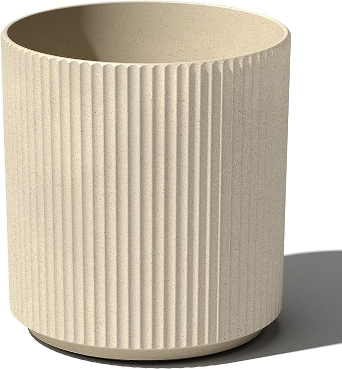 Veradek Round Demi Planter Pots for Indoor/Outdoor Garden Use, Made from Plastic-Concrete Mix wit... | Amazon (US)