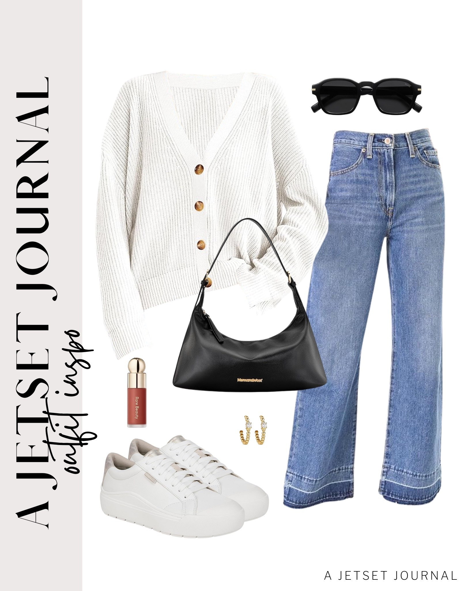 Comfy and simple outfit idea with a cardigan, wide leg jeans, and sneakers!
knit sweater, puffy tote bag, rare beauty blush, amazon finds, affordable look, fall fashion, beauty must have, trendy style, fashion accessories, fall outfit idea

#LTKSeasonal #LTKU #LTKStyleTip