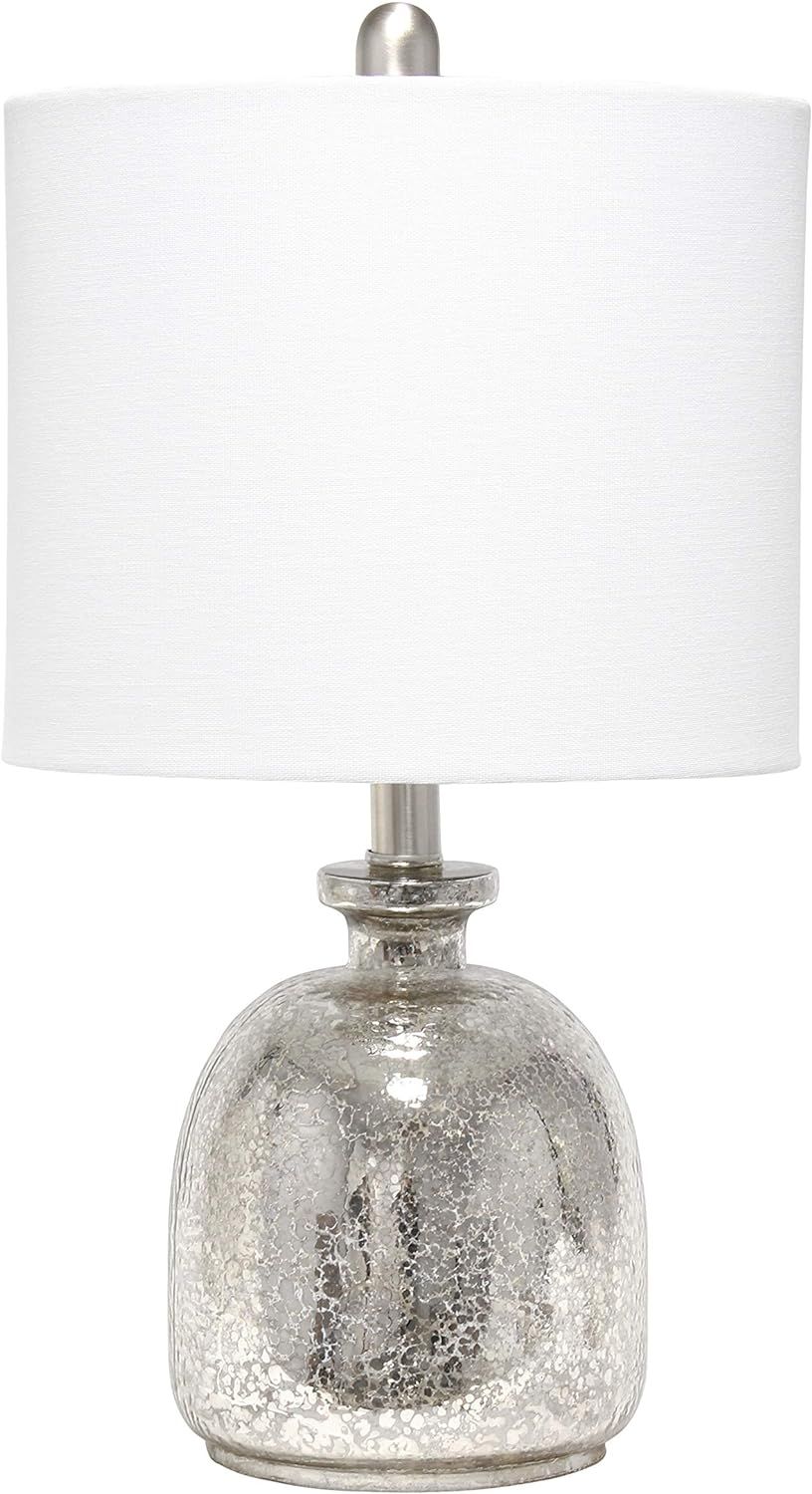 Elegant Designs LT3335-MUR Textured Glass Table Lamp, Mercury | Amazon (US)