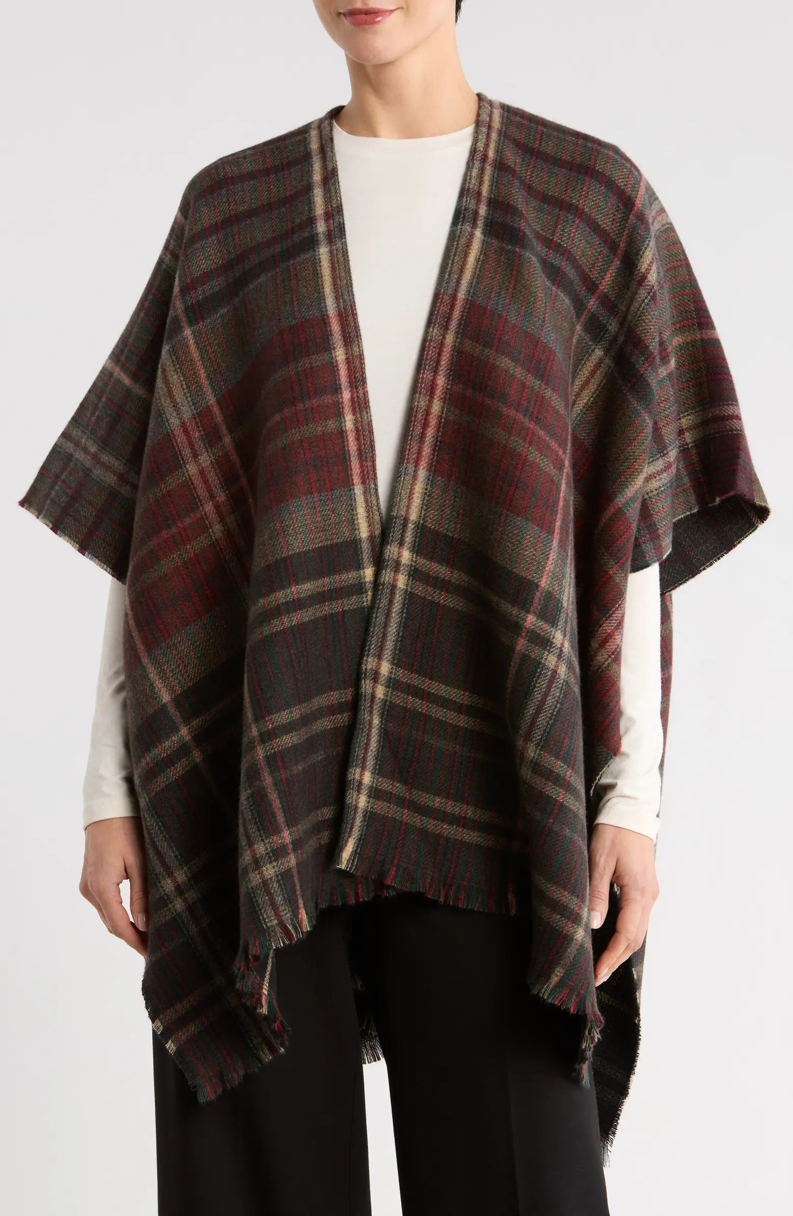 Vince Camuto Classic Plaid Reversible Topper | Nordstromrack | Nordstrom Rack