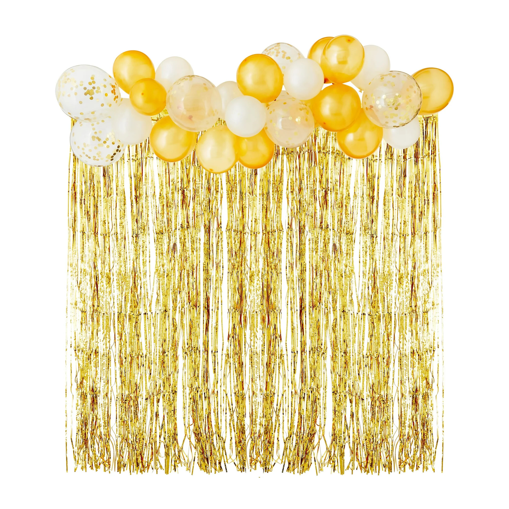 Gold/White Balloon Garland and Fringe Kit, 34 Pieces, by Way To Celebrate | Walmart (US)