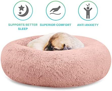 SAVFOX Calming Dog Bed, Anti Anxiety Dog Bed, Plush Donut Dog Bed for Small Dogs, Medium, Large & X- | Amazon (US)