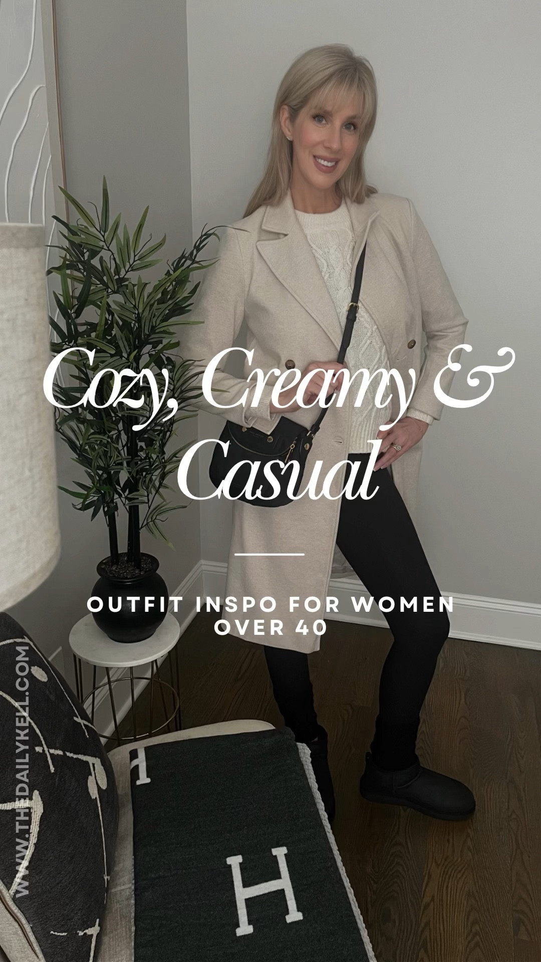 When it’s cold outside, I’ve got the month of May 🎶 

It’s been so cold here this week and even colder since last night.   Today’s look is taking a basic black base and creating a warm but cozy look. 

This cable knit sweater is under $30 and can easily transition from casual to dressy.  It is super soft and I love the slight balloon sleeve that gives it a bit more polish.   Wearing a small.  Runs true to size.  

I’m usually always in Uggs but hate wearing socks with them.  But my calves are usually cold.  These leg warmers come in a pack of 4 with all neutral colors and are perfect for adding layers to keep your legs warmer.  

My leggings are seriously the best I have found for keeping the jiggle away and they are super affordable and come in a pack of 2 for less than $40.  When you get older, things jiggle a bit more than they once did and nobody loves that.   Wearing a medium.  True to size.  

My coat is a favorite purchase this season. The color is so soft and creamy but not too light.   And it’s a great length.  Wearing a small. Runs slightly big but I’d stick with your preferred size to allow for layering underneath.   

Bundle up and stay cozy, ladies!  It looks like Winter is in full force ☹️

#LTKover40 #LTKstyletip #LTKfindsunder50