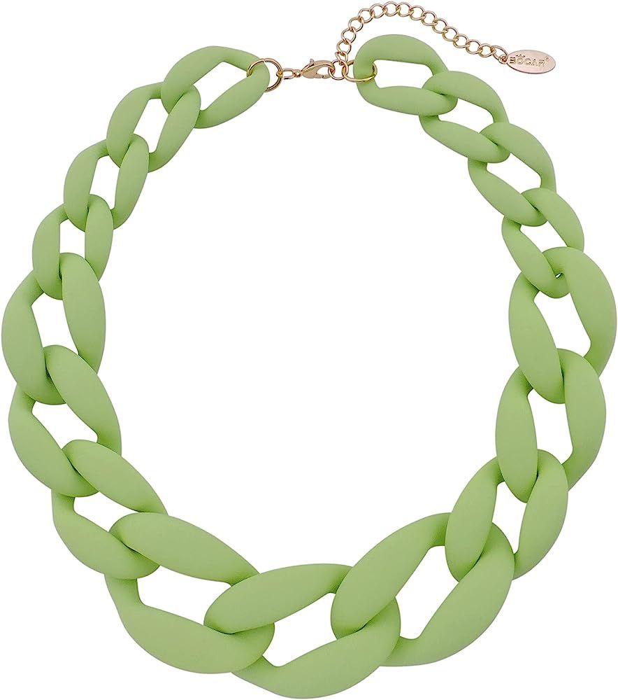 Bocar Statement Chunky Fashion Acrylic Beads Choker Chain Necklace for Women Gifts | Amazon (US)