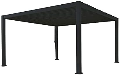 SORARA Outdoor Louvered Pergola 10' × 13' Aluminum Dark Bronze Outdoor Deck Garden Patio Gazebo ... | Amazon (US)
