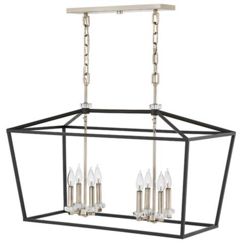 Chandelier Stinson-Eight Light Linear-Black - #46C03 | Lamps Plus | Lamps Plus