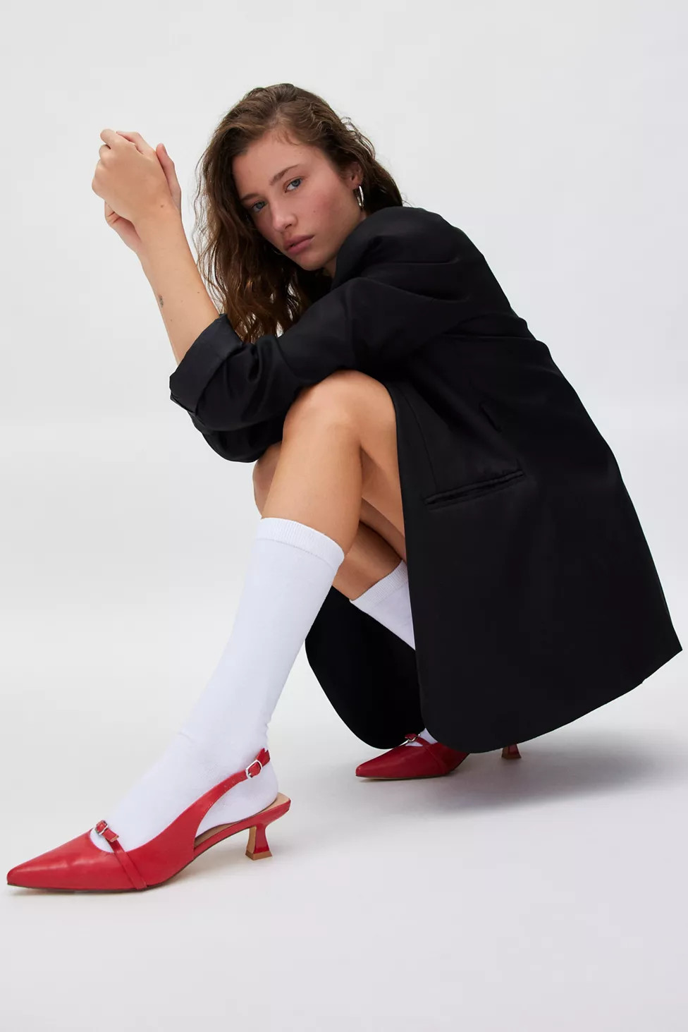 UO Petra Buckle Slingback Heel | Urban Outfitters (US and RoW)