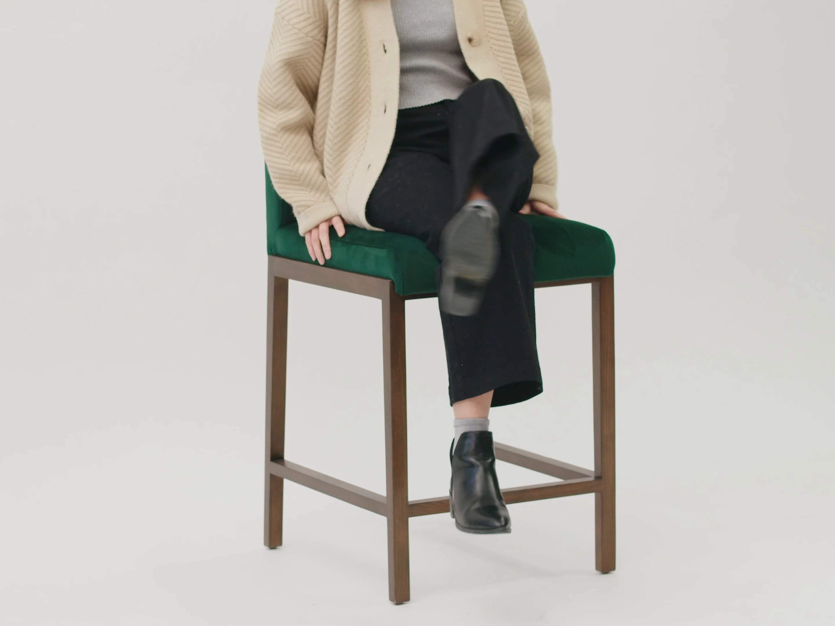 Callen Wood Framed Upholstered Stool | Interior Define