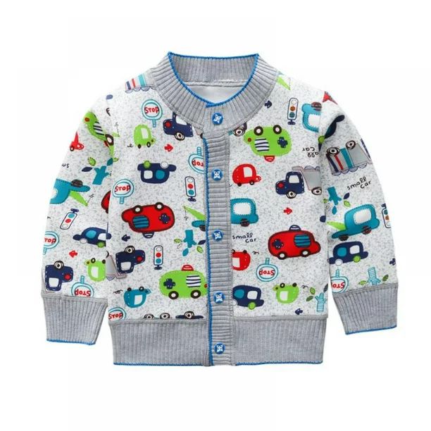 Baby/Toddler Girl Boy Warm Fleece Knit Sweater Cardigan Coat Long Sleeve Tops Jacket - Walmart.co... | Walmart (US)