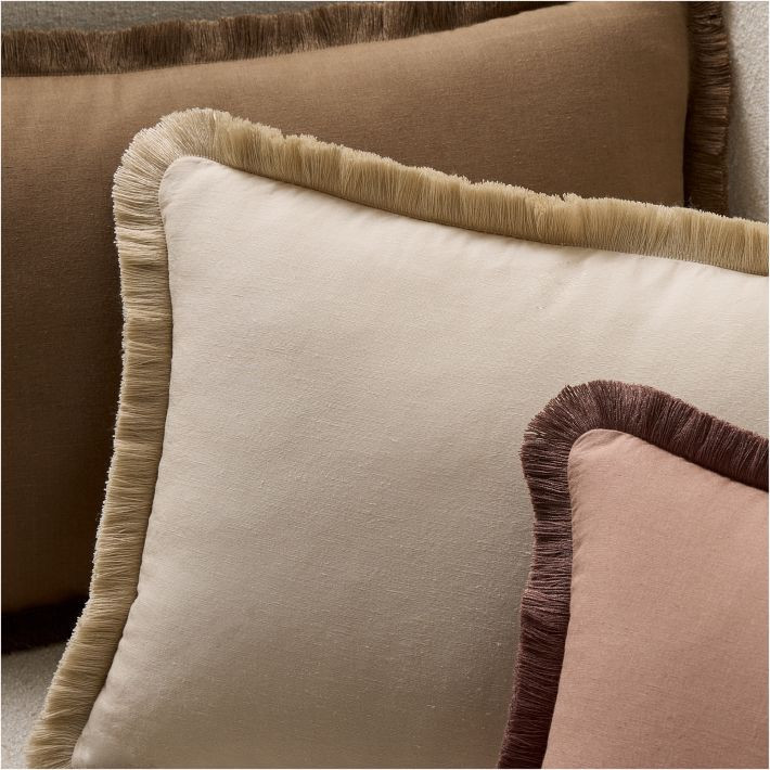 TENCEL™ Linen Fringe Pillow Cover | West Elm (US)