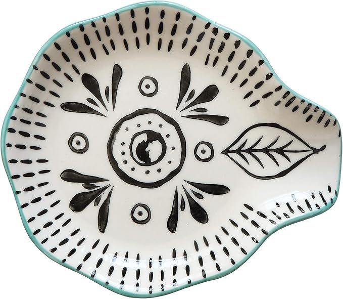 Creative Co-op DA8655 Hand Stamped Stoneware Spoon Rest | Amazon (US)