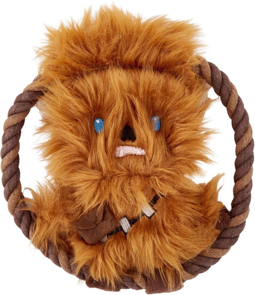 Fetch For Pets Star Wars Chewbacca Squeaky Plush Rope Dog Toy, 8-in | Chewy.com