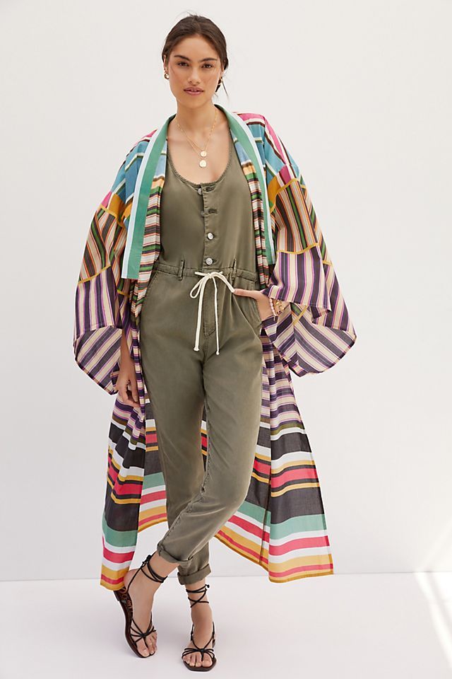Striped Cover-Up Kimono | Anthropologie (US)