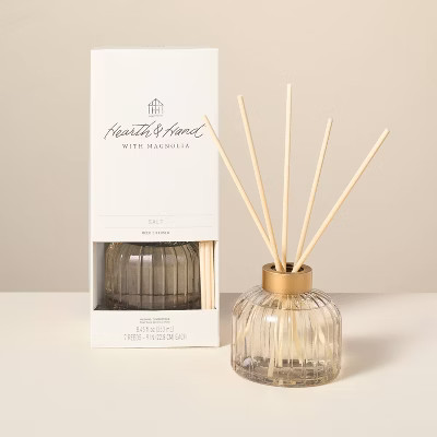 8.45 fl oz Ribbed Glass Diffuser - Hearth & Hand™ with Magnolia | Target