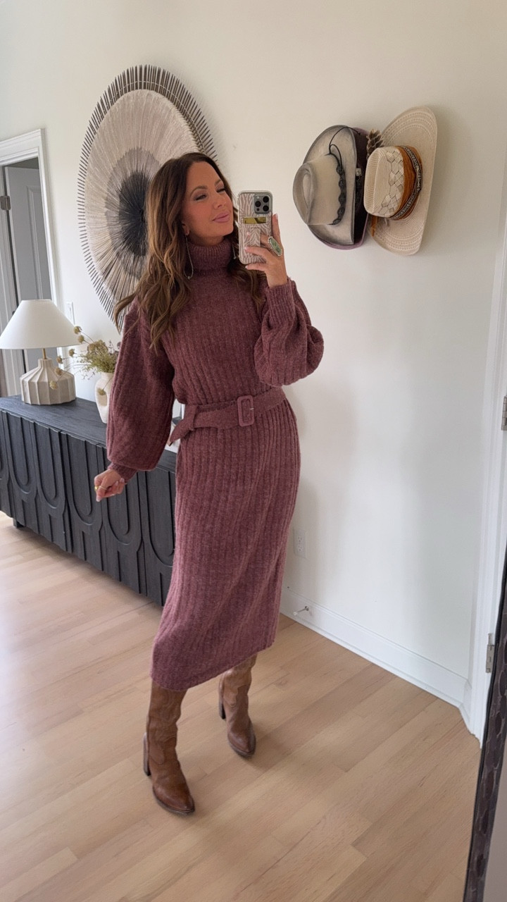 code betsy30 works for anthropologie! long sleeve turtleneck belted sweater mini dress ♥️#LTKStyleTip 

#LTKGiftGuide #LTKSaleAlert