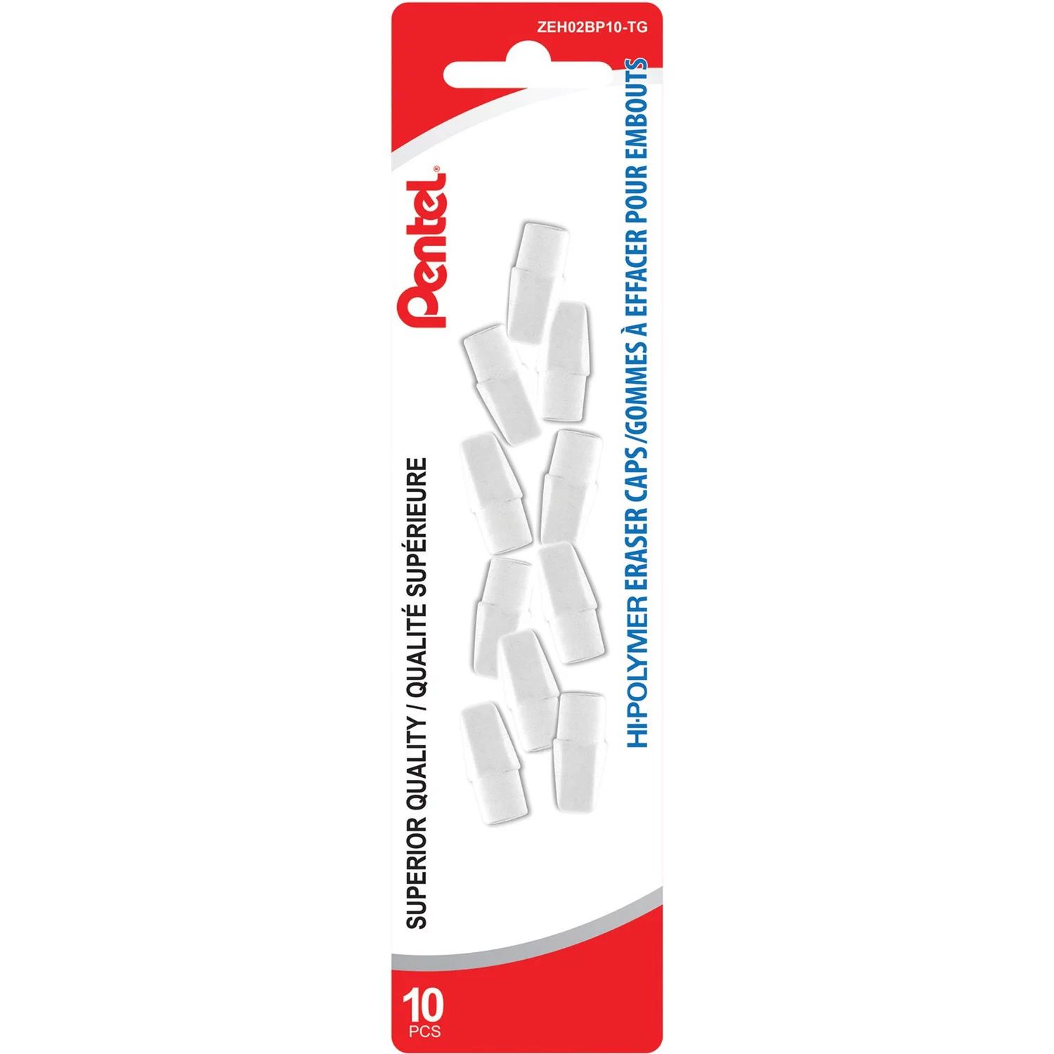 Pentel Hi-Polymer® Eraser Caps Non-Abrasive Erasers10-Pk - Walmart.com | Walmart (US)