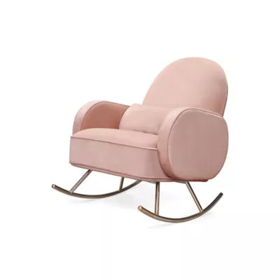 Nursery Works Compass Rocker in Blush Velvet | Bed Bath & Beyond