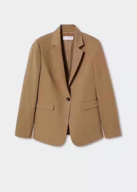 Fitted suit blazer -  Women | Mango USA | MANGO (US)