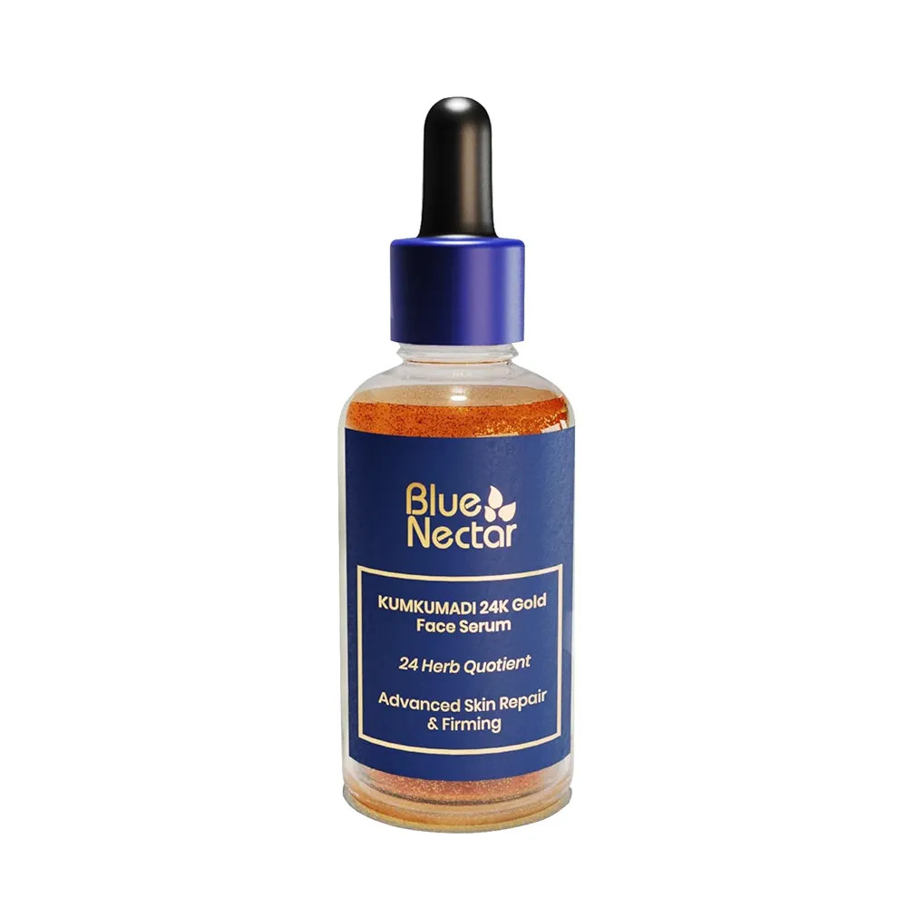 Blue Nectar 24K Gold Serum with Pure Kumkumadi Oil for Face | Ayurvedic Collagen Face Serum for S... | Amazon (US)