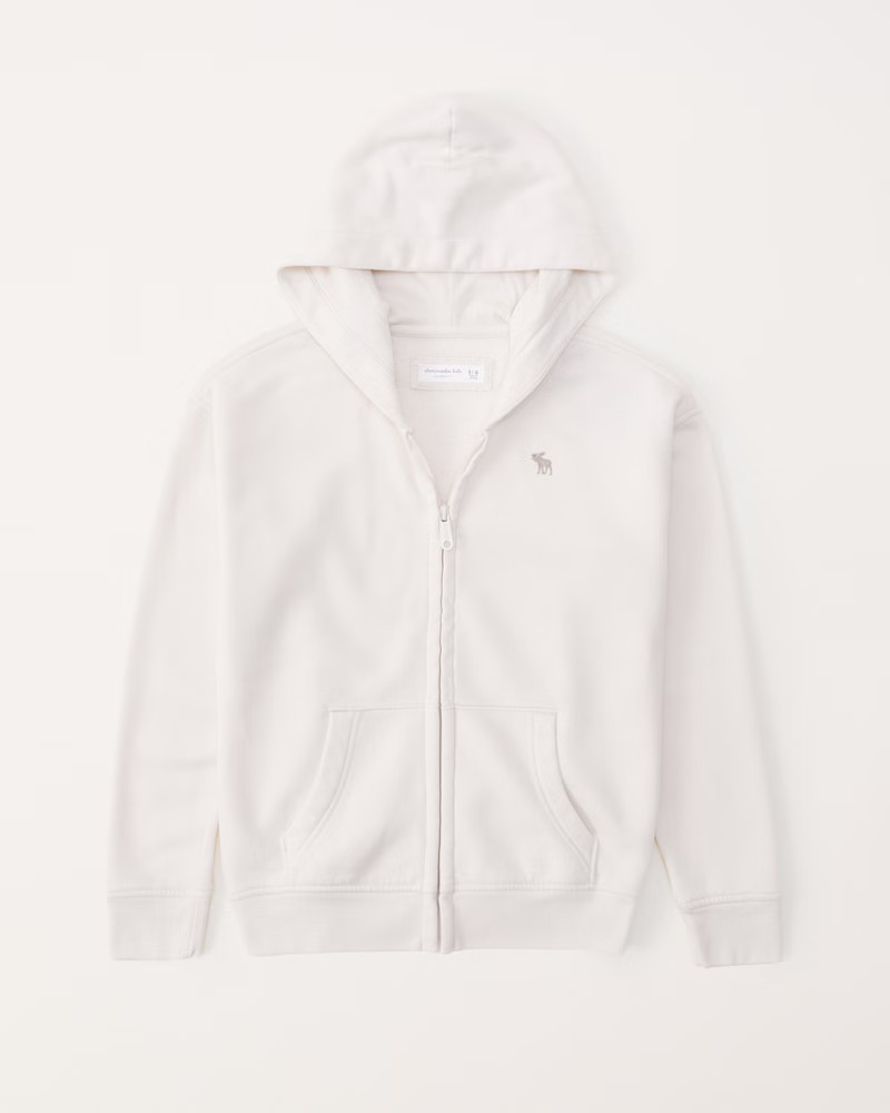 essential icon full-zip hoodie | Abercrombie & Fitch (US)