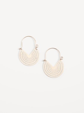 Gold-Plated Fan-Shaped Pendant Earrings for Women | Old Navy (US)
