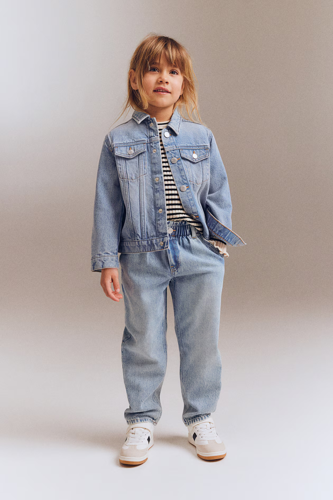 Relaxed Paper Bag Jeans - Light denim blue - Kids | H&M US | H&M (US + CA)