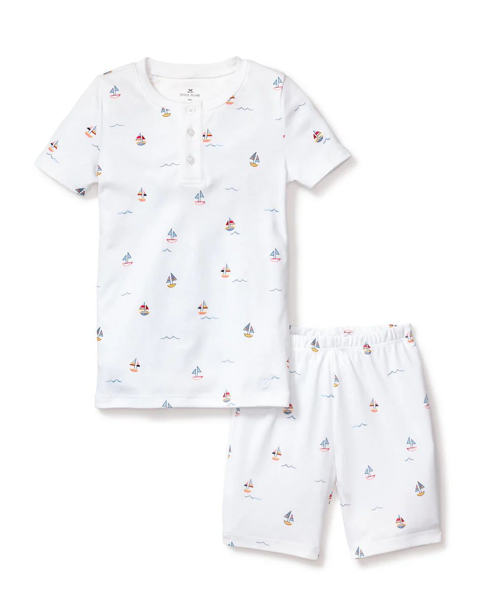 Petite Plume Bateau Snug Fit Short Set | JoJo Mommy