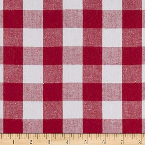 Kaufman Woven 1" Carolina Gingham Red, Fabric by the Yard | Amazon (US)