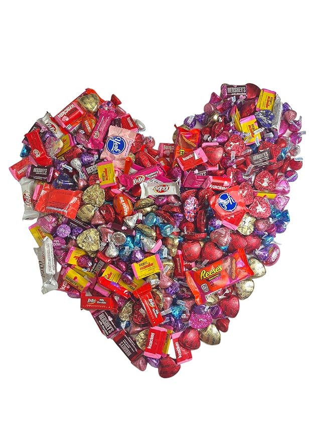 Valentines Candy - Valentines Day Chocolate  - 2Lb - Candy Bulk - Valentines Chocolate - Heart S... | Amazon (US)