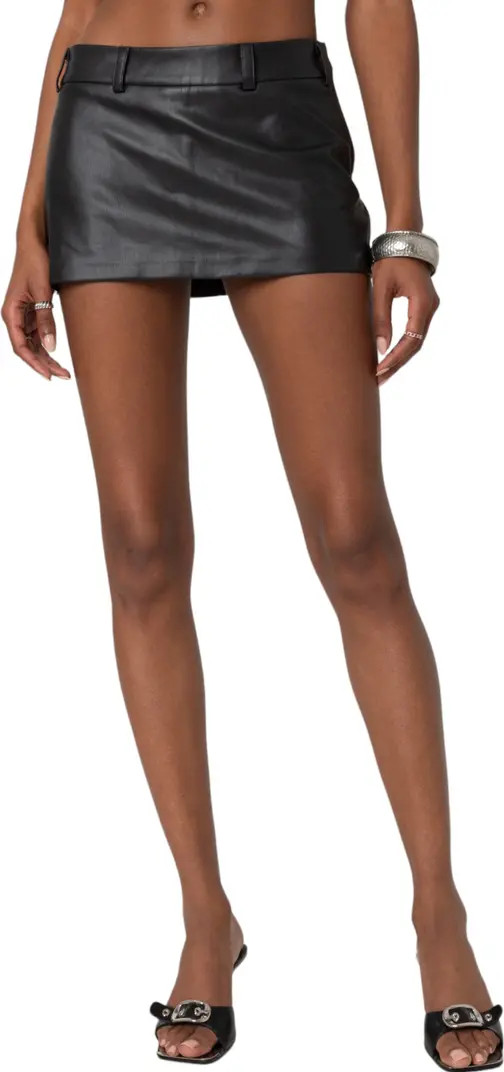 EDIKTED Crawford Faux Leather Miniskort | Nordstrom | Nordstrom