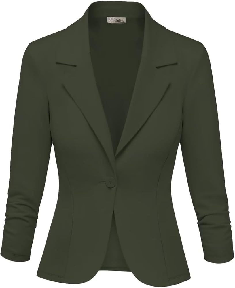 Hybrid & Company Womens Casual Work Office Blazer Jacket Made in USA | Amazon (CA)