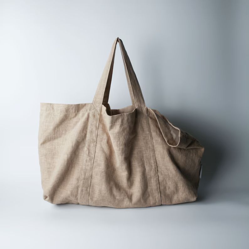 Urban French Linen Tote Bag. Natural Linen Bag. Natural | Etsy | Etsy (US)