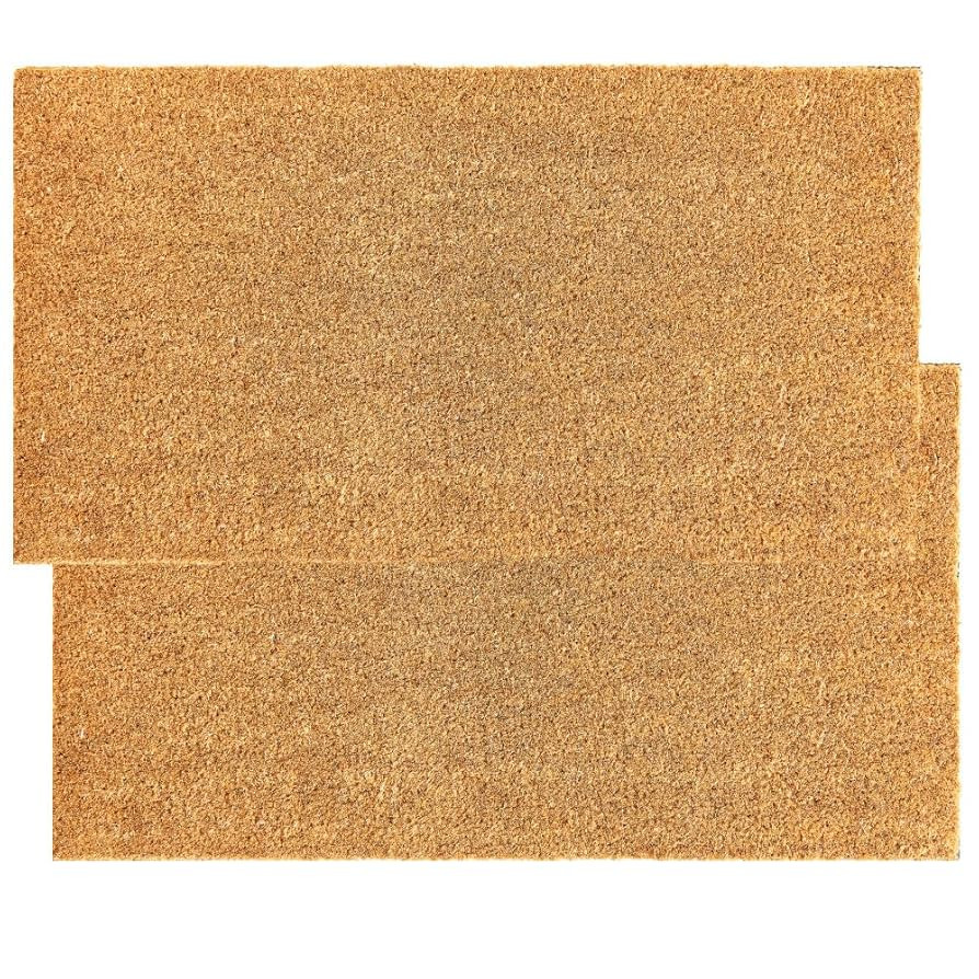 KANKUN Coco Coir Door Mat with Heavy Duty Backing, Welcome Doormat (17" x 30"), Doormat Entrance ... | Amazon (US)
