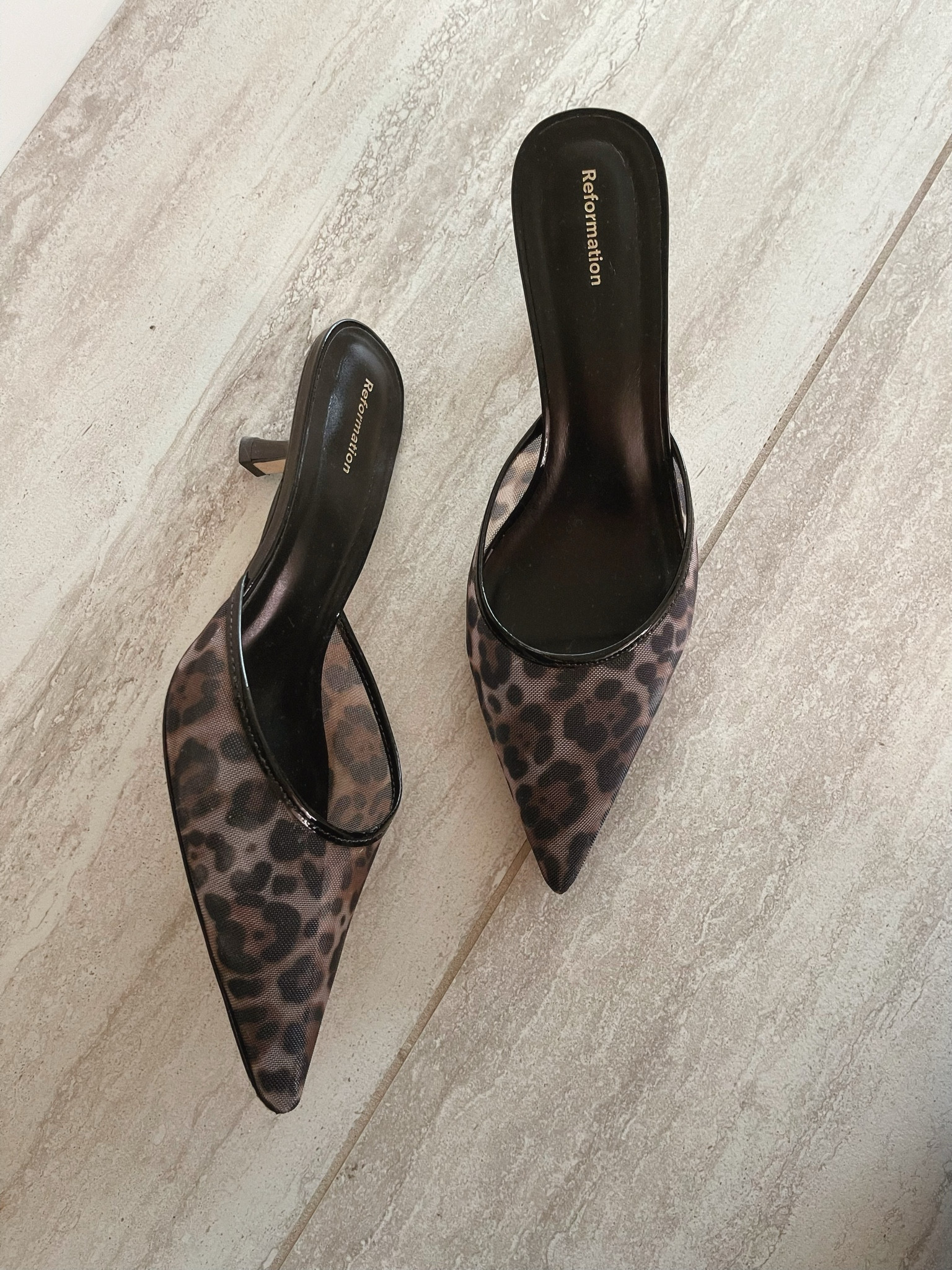 Obsessed with these sheer leopard pumps. Fit tts 