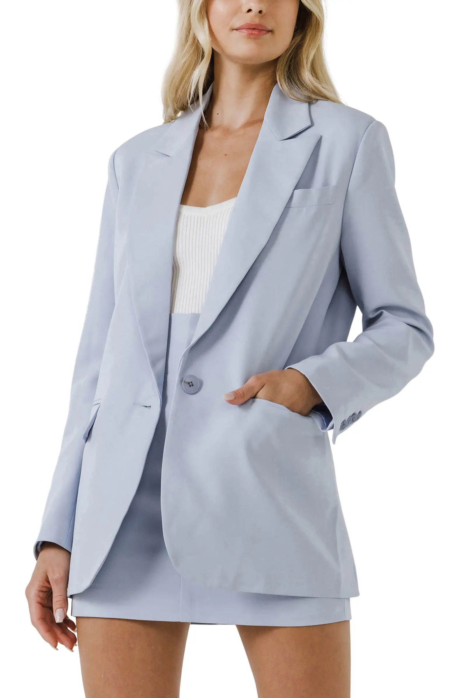 Endless Rose Peak Lapel Boxy Blazer | Nordstrom | Nordstrom